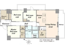 【千葉県/習志野市津田沼】エクセル津田沼 間取り図
