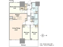【千葉県/千葉市美浜区若葉】幕張ベイパーク ミッドスクエアタワー 間取り図