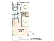 【千葉県/松戸市六高台】近鉄ハイツ六実 間取り図
