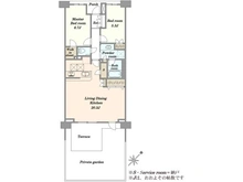 【千葉県/千葉市美浜区真砂】プラウド検見川浜ディアージュ 間取り図