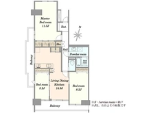 【千葉県/白井市南山】パークハイツ南山第1号棟 間取り図
