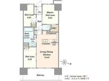 【千葉県/千葉市中央区本千葉町】パークホームズ千葉 間取り図