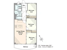 【千葉県/千葉市美浜区稲毛海岸】稲毛東映マンション B棟 間取り図