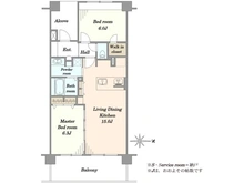 【千葉県/船橋市東中山】ライオンズグローベル西船橋クイーンズアリーナ 間取り図