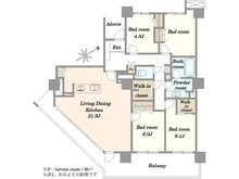 【千葉県/千葉市美浜区高洲】ベイマークスクエアシティコートタワー 間取り図
