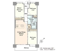 【千葉県/成田市並木町】ライオンズガーデンシティ成田 間取り図