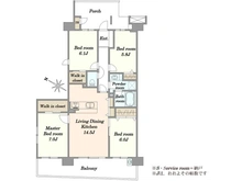 【千葉県/千葉市稲毛区穴川】オーベル稲毛エヴァース 間取り図