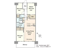 【千葉県/千葉市美浜区稲毛海岸】ルネ稲毛海岸グランマークス 間取り図