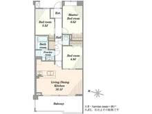 【千葉県/船橋市飯山満町】コンフォート・パレス薬園台 間取り図
