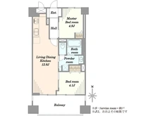 【千葉県/千葉市美浜区真砂】検見川ハイム 2号棟 間取り図
