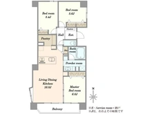 【千葉県/千葉市稲毛区稲毛】稲毛芙蓉ハイツ 間取り図