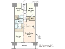 【千葉県/千葉市美浜区真砂】ミハマシティ検見川浜II街区 間取り図