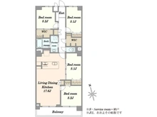 【千葉県/松戸市新松戸】新松戸西パークハウス D棟 間取り図