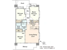【千葉県/千葉市中央区松波】西千葉サニーコート 間取り図