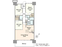 【千葉県/千葉市美浜区磯辺】ザ・レジデンス検見川浜ガーデンズ 第I街区 間取り図