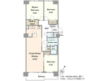 【千葉県/千葉市稲毛区稲毛東】京成サンコーポ稲毛壱号棟 間取り図