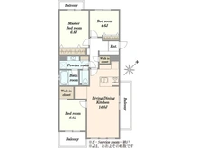 【千葉県/千葉市美浜区高浜】稲毛高浜南団地 2号棟 間取り図