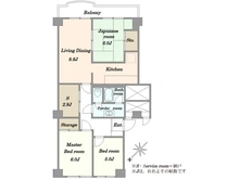 【千葉県/千葉市花見川区作新台】花見川ロイヤルマンション 間取り図