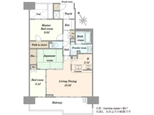 【千葉県/千葉市美浜区打瀬】パティオス・グランアクシブ 1番館 間取り図