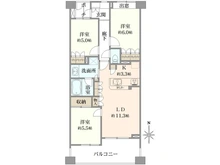 【埼玉県/所沢市寿町】グレーシアタワーズ所沢 サウス棟 間取り図