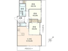 【埼玉県/所沢市東町】グラシスタワー所沢 間取り図