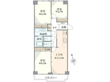 【埼玉県/所沢市小手指町】小手指ハイツL棟 間取り図