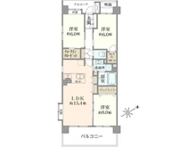 【埼玉県/所沢市けやき台】コスモシティ新所沢けやき台 間取り図