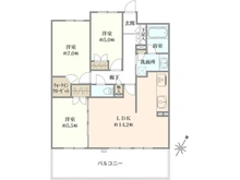 【東京都/練馬区南田中】ハイセレサ井草の森デュオガーデン 間取り図