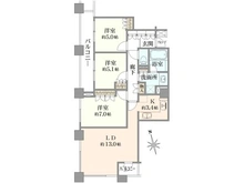 【埼玉県/所沢市寿町】グレーシアタワーズ所沢 タワー棟 間取り図