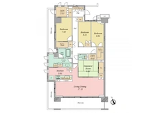 【東京都/稲城市若葉台】クレヴィア若葉台パークナード一番館 間取り図