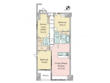 【大阪府/大阪市中央区南船場】イトーピア長堀橋シエル・クレール 間取り図