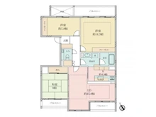 【神奈川県/横浜市保土ケ谷区境木本町】ハイツ東戸塚ＩＩB棟 間取り図
