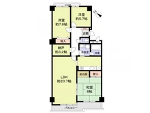 【大阪府/吹田市山田東】ライオンズマンション万博公園 間取り図