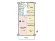 【大阪府/大阪市淀川区新高】三国ハイツ 間取り図