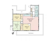 【大阪府/豊中市中桜塚】サンロイヤル中桜塚 間取り図