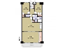 【愛知県/名古屋市熱田区旗屋】ユーハウス神宮公園A棟 間取り図