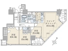 【神奈川県/横浜市西区北幸】ブランズ横浜 間取り図
