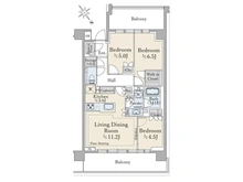 【神奈川県/横浜市港北区日吉】Brillia日吉三丁目 間取り図