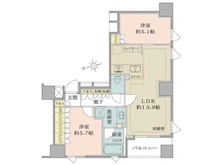【東京都/中央区新富】グリーンパーク新富町 間取り図