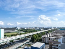 【東京都/江東区辰巳】ブリリア辰巳キャナルテラス ＊バルコニーからの眺望　視界を遮るものがなく、空が大きく広がる眺望。