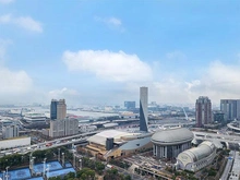 【東京都/江東区有明】ブリリア有明スカイタワー バルコニーから左手側はお台場方面を望みます。