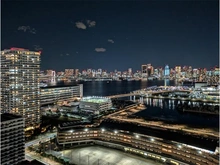 【東京都/江東区有明】ブリリア有明スカイタワー お部屋のバルコニーからレインボーブリッジの夜景を眺めることができます。