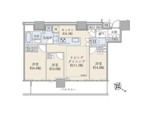 【東京都/江東区有明】ブリリアタワー有明ミッドクロス 間取り図