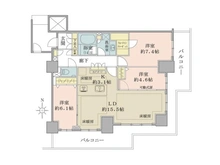 【神奈川県/川崎市幸区大宮町】ブリリアタワー川崎 間取り図