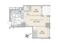 【東京都/中央区月島】ブリリアウェリス月島 間取り図