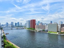 【東京都/中央区月島】ブリリアウェリス月島 バルコニーからの眺望（※右側）隅田川ビュー