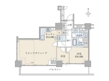 【東京都/台東区池之端】ブリリアタワー上野池之端 間取り図