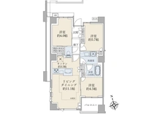 【東京都/北区田端】ブリリア山手動坂グランスイート 間取り図