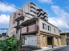 【東京都/大田区中馬込】ル・サンク馬込 外観:都営浅草線「馬込」駅まで徒歩4分!大通りに面した鉄筋コンクリート造地上9階建マンション。