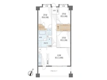【千葉県/流山市東初石】ダイアパレスコータ・コートサウス・ウエスト 間取り図
